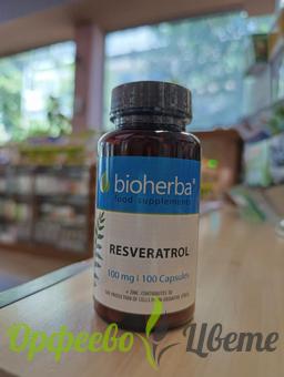 ХРАНИТЕЛНИ ДОБАВКИ Антиоксиданти БИОХЕРБА РЕСВЕРАТРОЛ 100 мг * 100